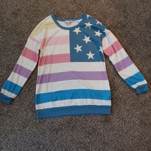 Small, Luukse rainbow flag long sleeve shirt